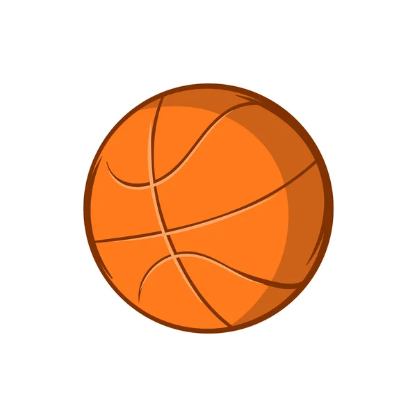 Icono de pelota de baloncesto, estilo de dibujos animados — Vector de stock