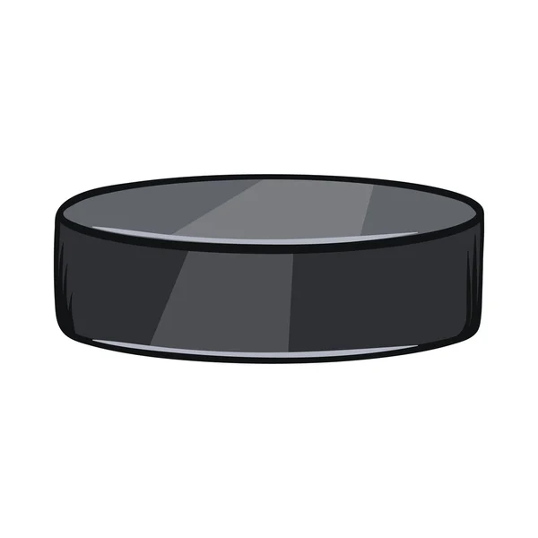 Hokejový puk ikona, kreslený styl — Stockový vektor