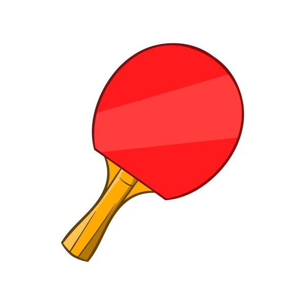 Raquette de ping-pong icône, style dessin animé — Image vectorielle