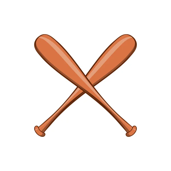 Μπέιζμπολ bat εικονίδιο, στυλ κινουμένων σχεδίων — Διανυσματικό Αρχείο