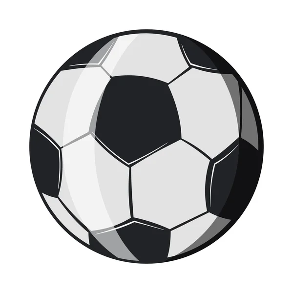 Icône de ballon de football, style dessin animé — Image vectorielle