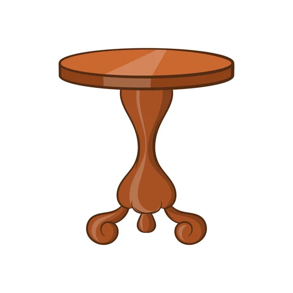 Icona tavola rotonda, stile cartone animato — Vettoriale Stock