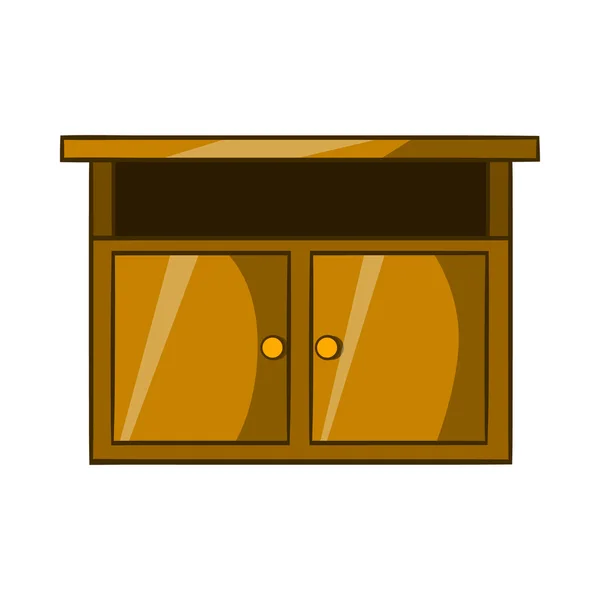 Animado: mesa | Mesa redonda madera icono en estilo de dibujos animados