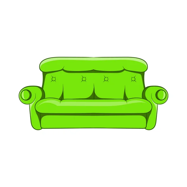 Canapé icône, style dessin animé — Image vectorielle