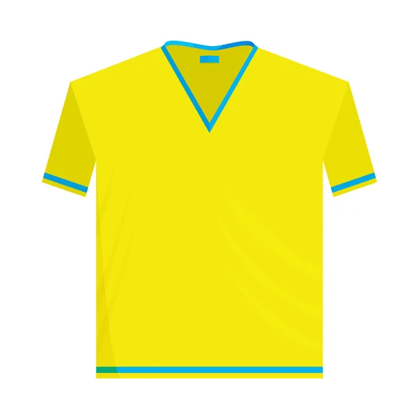 Giallo icona camicia sportiva, stile cartone animato — Vettoriale Stock