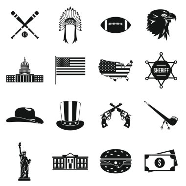 ABD Icons set, basit tarzı