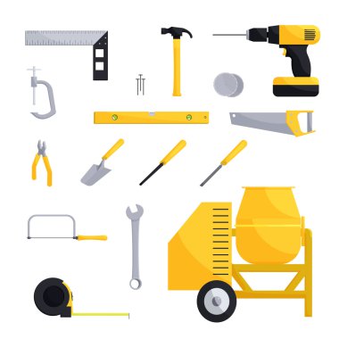 Mühendislik ve inşaat Icon set