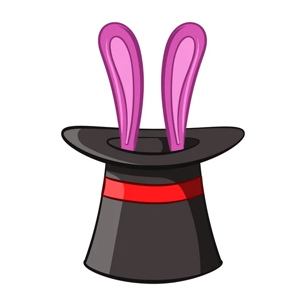 Cappello con icona di coniglio, stile cartone animato — Vettoriale Stock