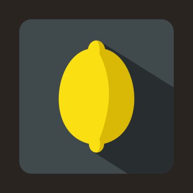 Düz stil simgesinde limon