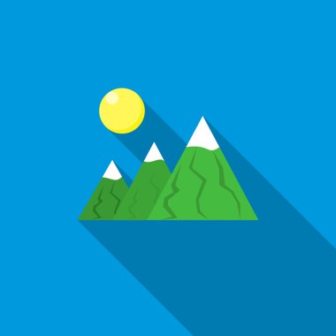 Düz stil dağ simgesini
