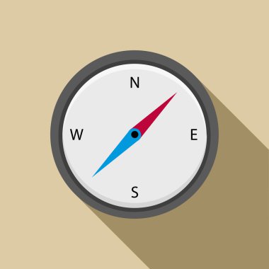 Düz stilde pusula simgesini