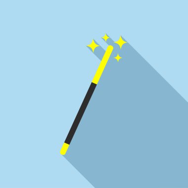 Sihirli değnek kutsal kişilerin resmi içinde düz stil