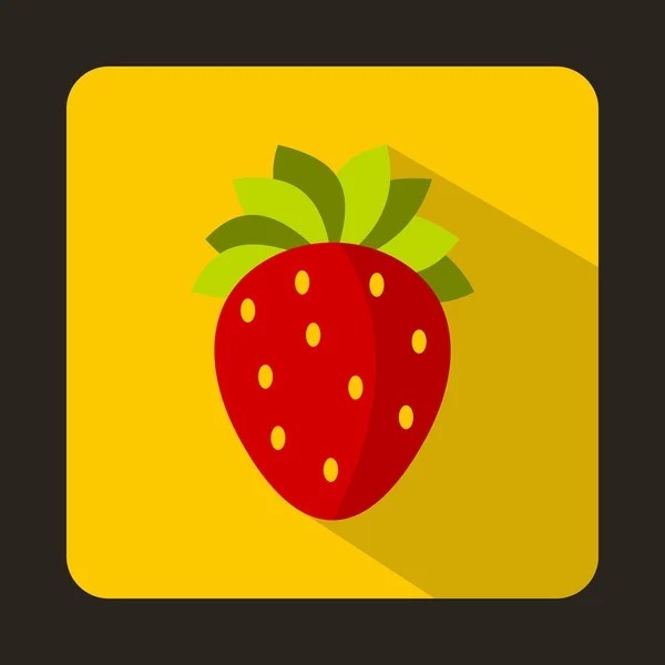 Icône fraise dans un style plat — Image vectorielle
