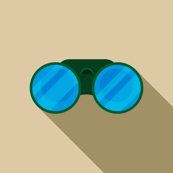 Icono binocular en estilo plano — Vector de stock