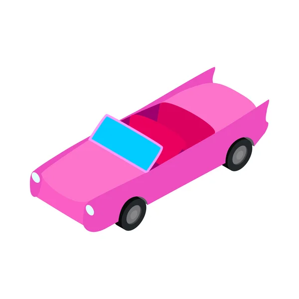 Pictogramă decapotabilă auto, stil izometric 3d — Vector de stoc