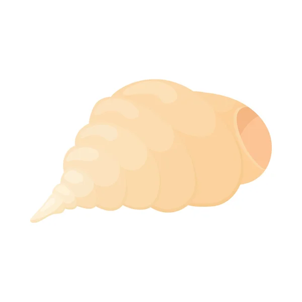 Seashell icon in cartoon style — Stock Vector