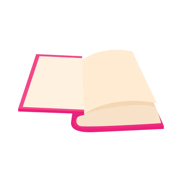 Icono de libro abierto en estilo de dibujos animados — Vector de stock