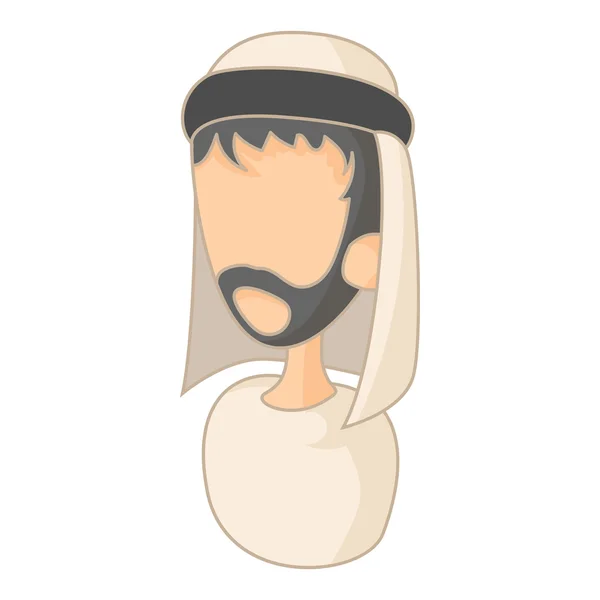 Ícone de homem árabe em estilo cartoon — Vetor de Stock