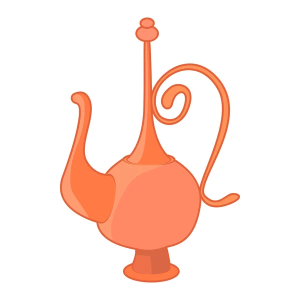 Arabské čaj hrnec ikona, kreslený styl — Stockový vektor