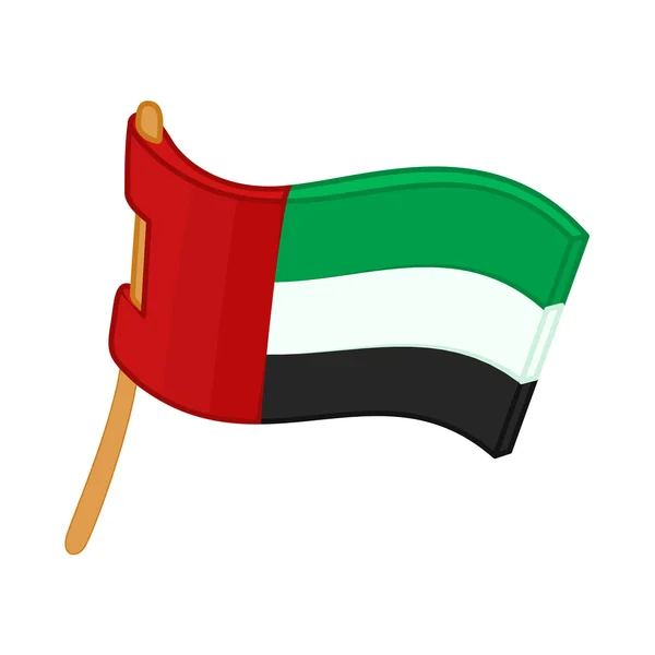 Vereinigte arabische Emirate Flagge Ikone, Cartoon-Stil — Stockvektor