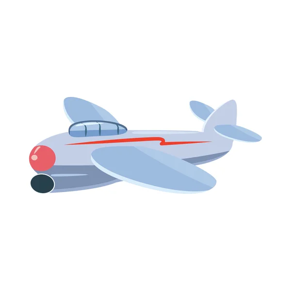 Ícone de avião pequeno, estilo dos desenhos animados — Vetor de Stock