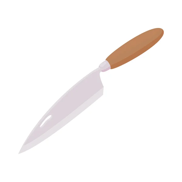 Konyhai kés ikon, rajzfilm stílusú — Stock Vector