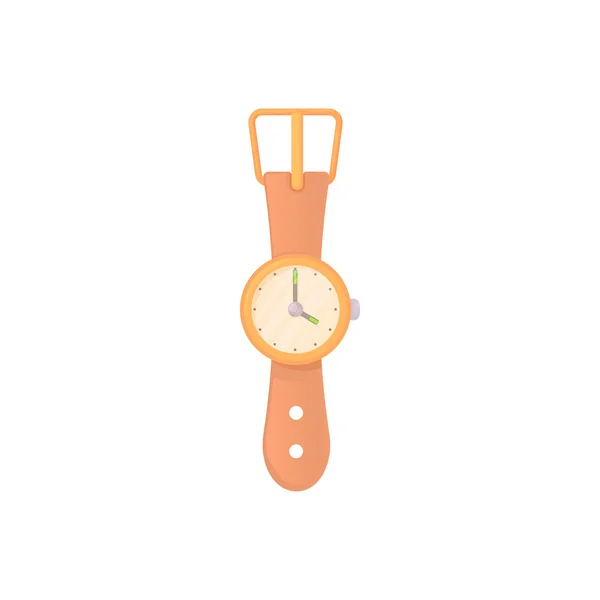 Kerek wrist watch ikon rajzfilm stílusú — Stock Vector