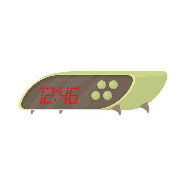 Icono moderno reloj de mesa digital, estilo de dibujos animados — Vector de stock