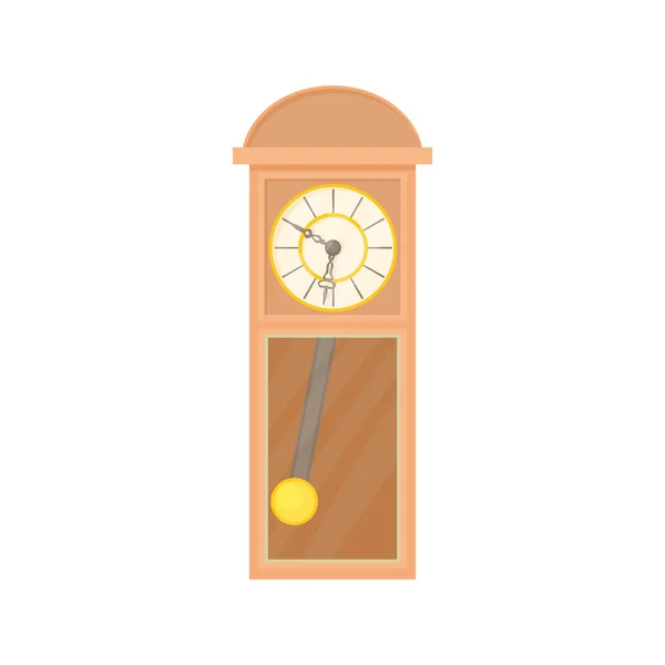 Grandfather clock icon, cartoon style — Stock Vector