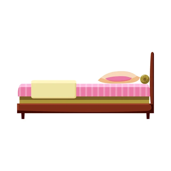 Icono de cama en estilo de dibujos animados — Vector de stock