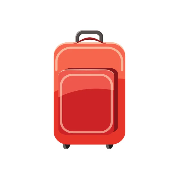 Ícone de mala de viagem vermelho, estilo cartoon —  Vetores de Stock