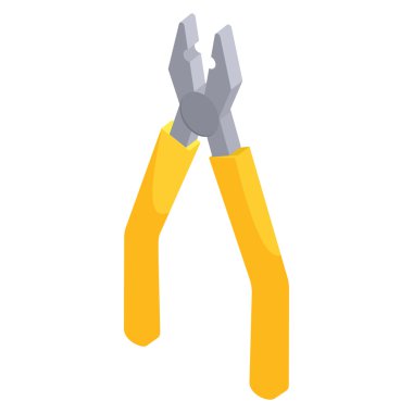 Karikatür tarzı simgesinde pense