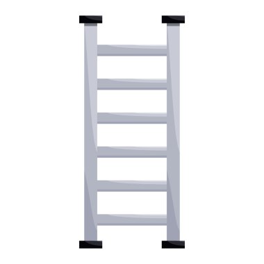 Karikatür tarzı simgesinde Metal merdiven