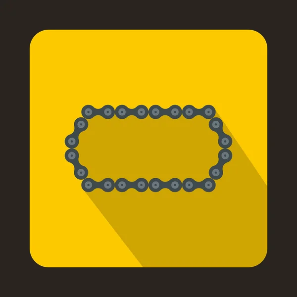 Bicycle chain icon, flat style — Stock Vector