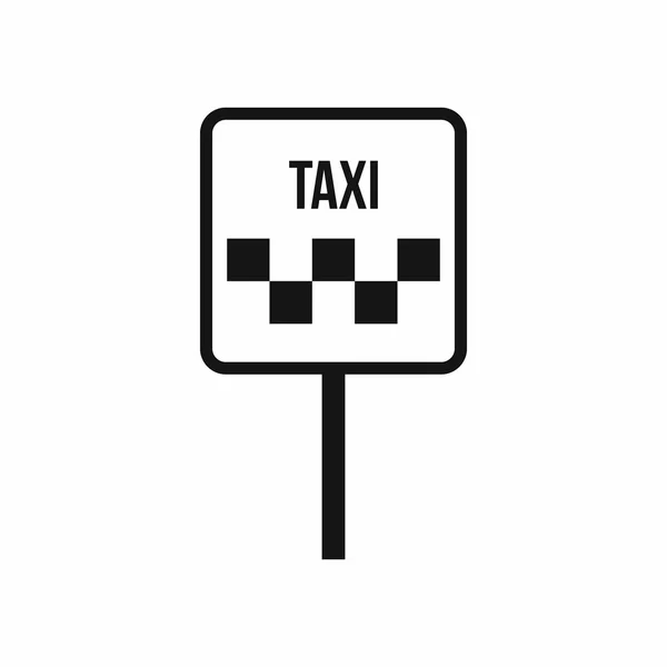 Zeichen Taxi-Symbol, einfacher Stil — Stockvektor