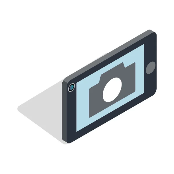Ikone der mobilen Kamera, isometrischer 3D-Stil — Stockvektor