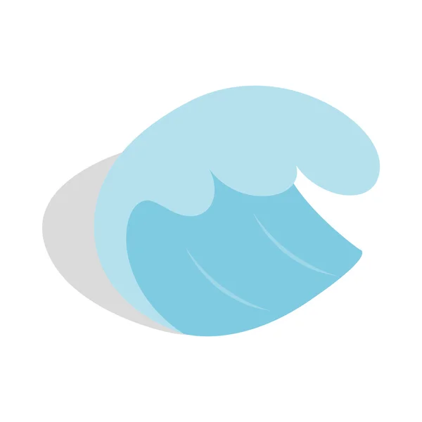 Ref. Sea or ocean wave icon, isometric 3d style — стоковый вектор