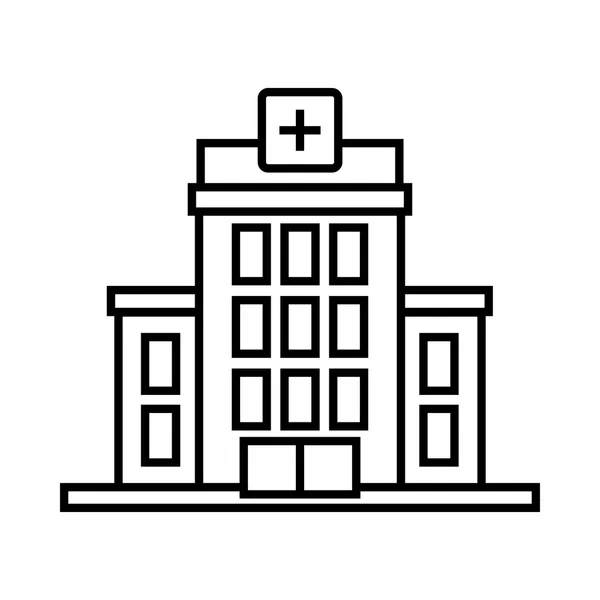 Ziekenhuis pictogram, Kaderstijl — Stockvector