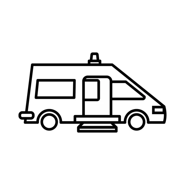 Ambulance icoon, outline stijl — Stockvector