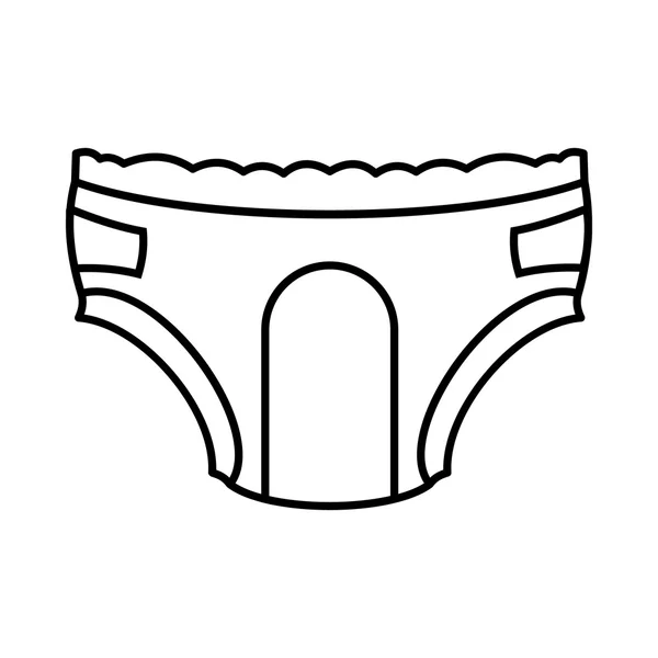 Adult diapers icon, outline style — Stock Vector