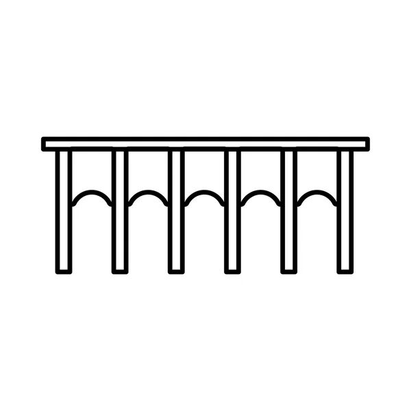 Icona ponte, stile contorno — Vettoriale Stock