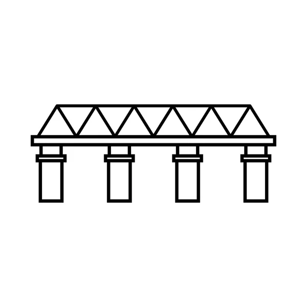 Icono del puente, estilo de contorno — Archivo Imágenes Vectoriales