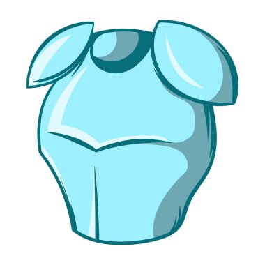 Ortaçağ Şövalyesi zırh simgesi, karikatür tarzı