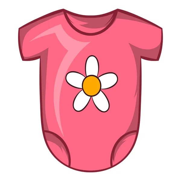 Rosa Baby Body Ikone, Cartoon-Stil — Stockvektor