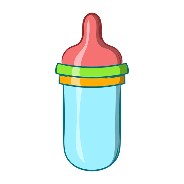 Ikon botol susu bayi, gaya kartun - Stok Vektor