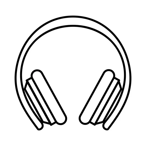 Ícone de fones de ouvido de proteção, estilo de contorno — Vetor de Stock