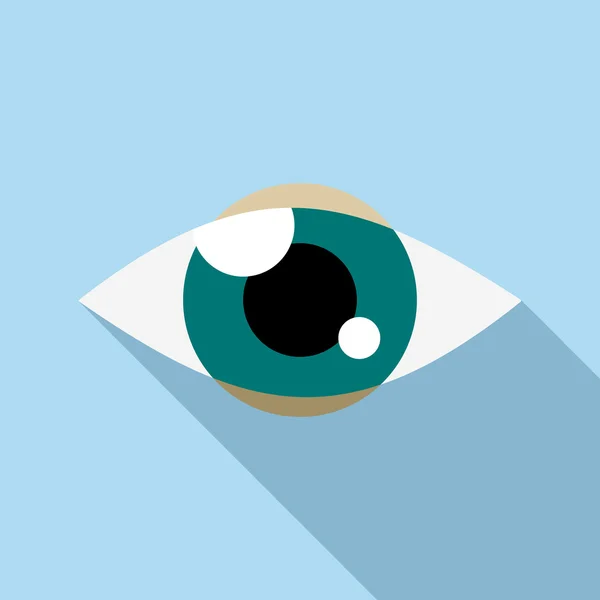 Tracking Eye Icon, flacher Stil — Stockvektor