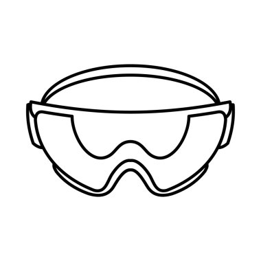 Koruyucu gözlük simgesi, anahat stili