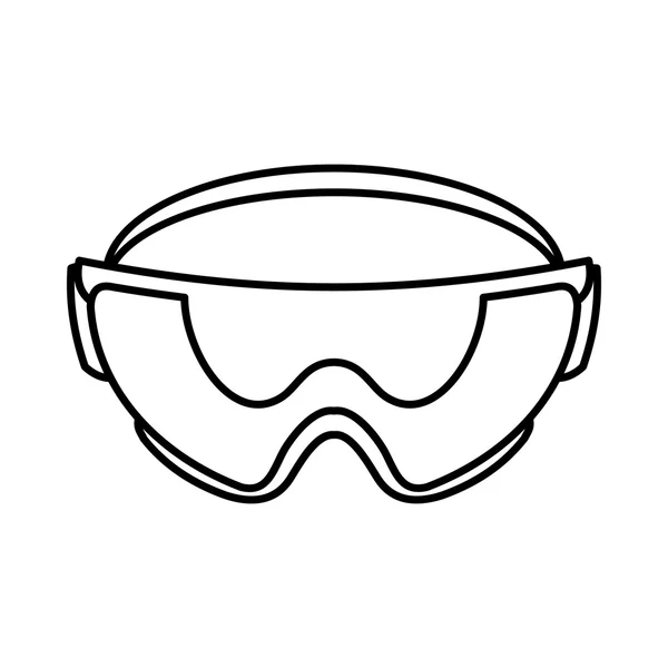 Icono de gafas de seguridad, estilo de esquema — Vector de stock