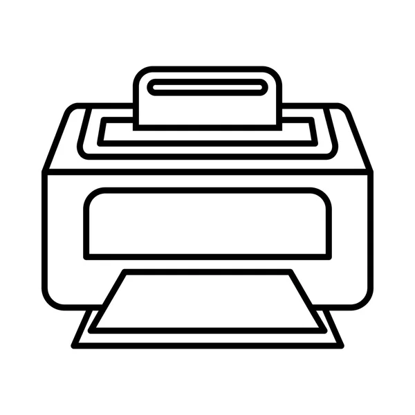 现代激光打印机图标，大纲样式 — 图库矢量图片